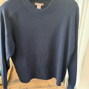 Women’s Navy Crewneck Sweater - Classic Solid Knit